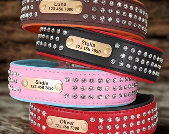 Leather Dog Collar, Personalized Dog Collar, Personalized Leather Dog Collar, Engraved Leather Dog Collar, Personalized Gift, Dog lover gift