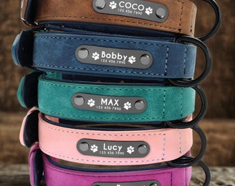 Leather Dog Collar, Personalized Dog Collar, Personalized Leather Dog Collar, Engraved Leather Dog Collar, Personalized Gift, Dog lover gift