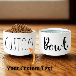 Custom Dog Bowl, Ceramic Pet Bowls with name, Cat Bowl, Dog Bowl, Personalized Bowl,Cat Furniture, Pet Gifts, Halloween Gift, Christmas Gift