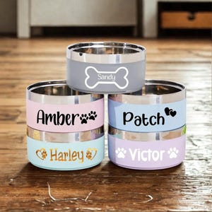 Custom Dog Bowl, Pet Bowls with name, Cat Bowl, Dog Bowl, Personalized Bowl, Gift For Dog Lover, Pet Gifts, Halloween Gift, Christmas Gift.