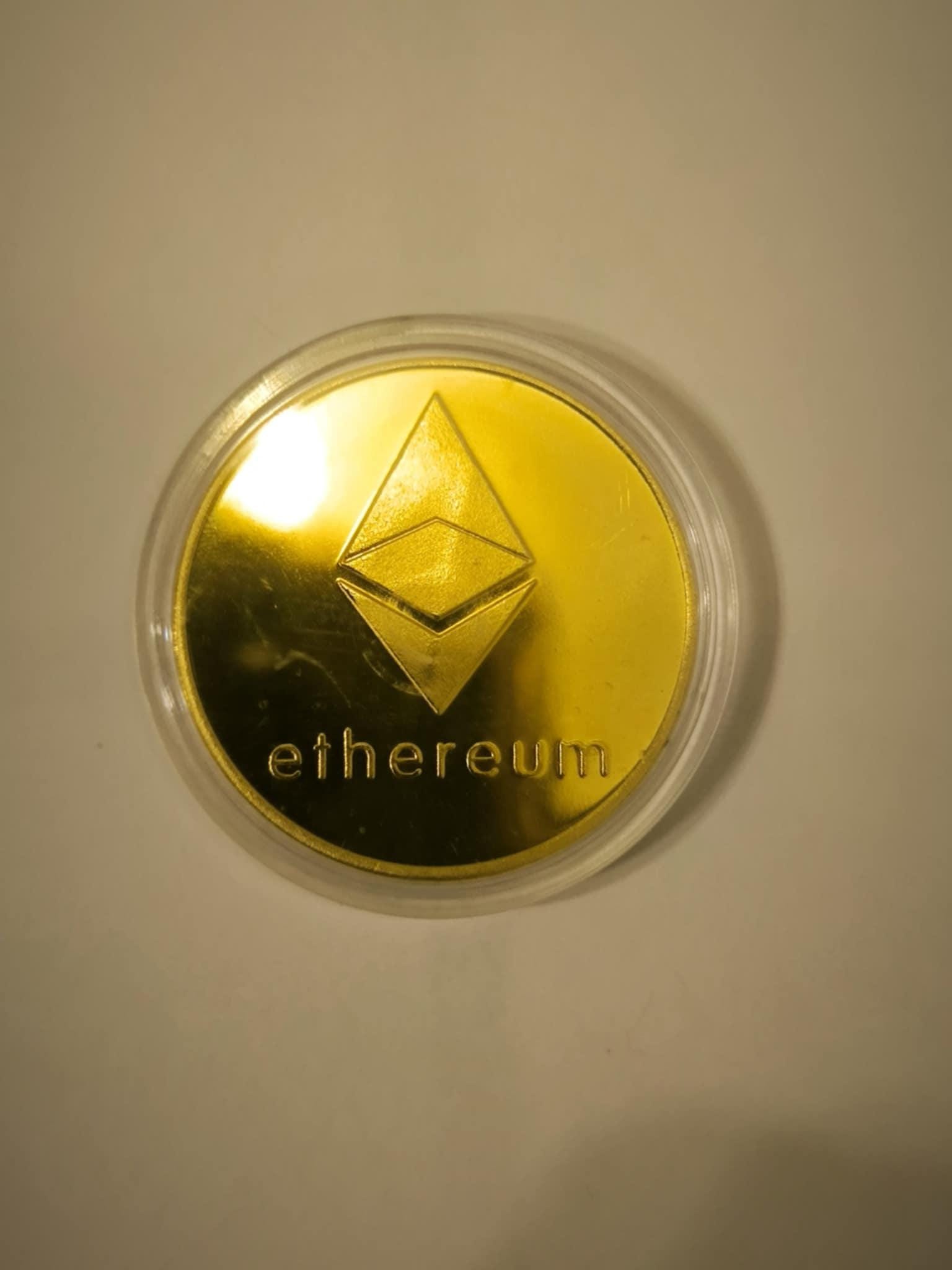 Gold Plated Ethereum Coin Virtual Commemorative Coin