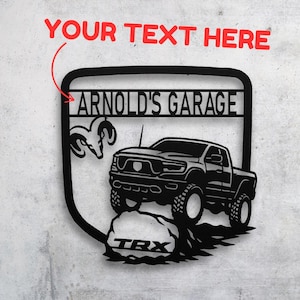 Custom Ram TRX Metal Sign – Personalized Off-Road Wall Art, Garage Decor, Unique Gift for TRX Enthusiasts