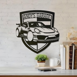 Custom Porsche 911 Metal Sign – Personalized Garage Wall Art, Man Cave Decor, Unique Porsche Gift for Him, Classic Car Enthusiast Present
