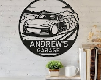 Mazda Miata Metal Sign: Custom MX-5 Wall Art - Personalized Gift