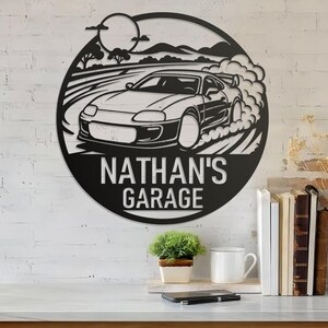 Lambda Supra Metallschild - Personalisiertes BMW Supra Metallschild, Ihr Namensschild, Garagendekor, einzigartiges Geschenk für Supra-Enthusiasten