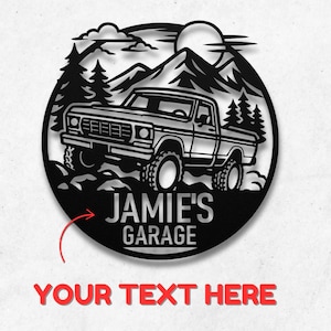Custom Classic Truck Metal Sign – Personalized gift, Garage birthday idea, Unique Gift for classic pickup truck enthusiasts