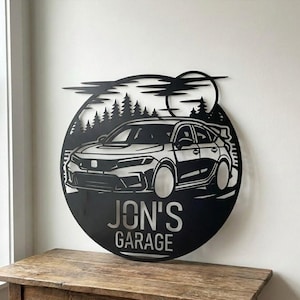 Type R Metal Sign | Personalized Civic Type R Wall Art | JDM Garage Decor Gift | Anniversary/Father’s Day