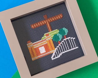 Miniatura de Newcastle Gateshead, Noreste, Retrato personalizado en punto de cruz en píxeles (enmarcado)