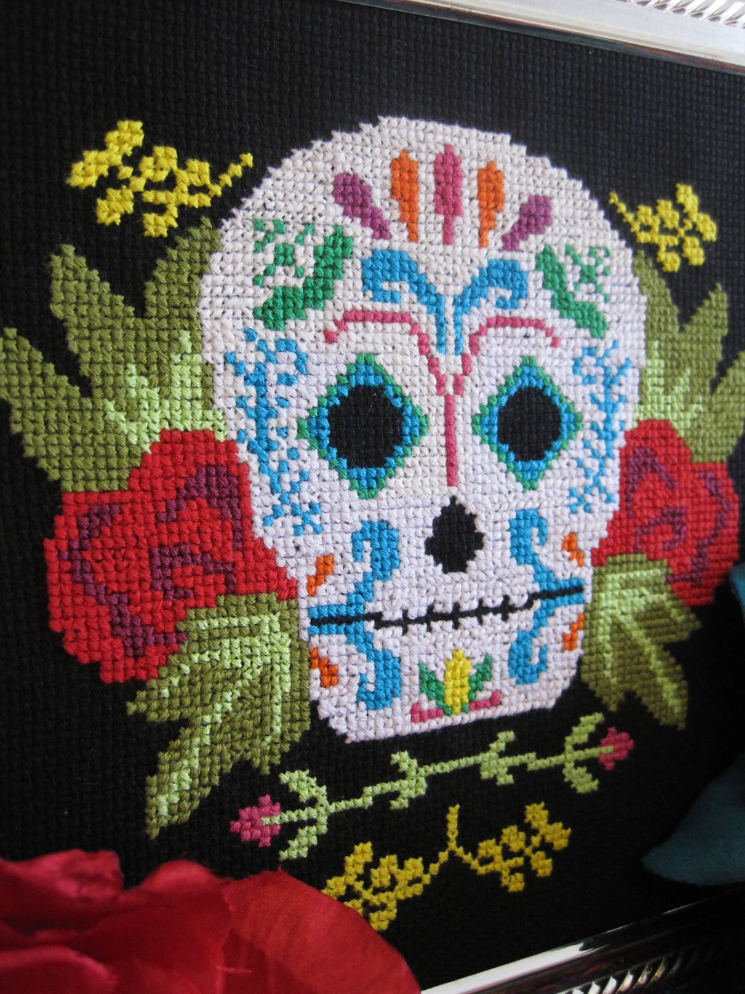 Dia De Los Muertos Mexican Sugar Skull Cross Stitch Pattern (PDF) - Etsy