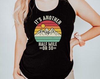 Funny Hiking Tank Top: Retro Mountain Print, Trail Humor Gift