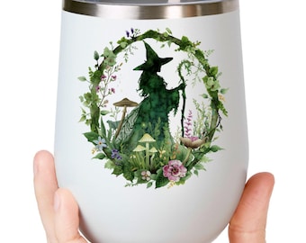 Vaso de vino Forest Witch: Copa de hongos botánicos (355 ml)
