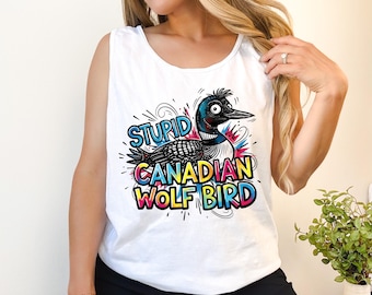 Hockey Romanze Tank Top | Junge Aquarium Shirt | Auf dem Weg zur Hütte | MM Reader Geschenk | Dummer kanadischer Wolf Vogel Panzer