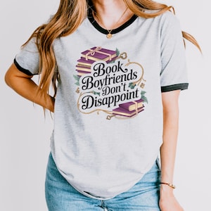 ブックボーイフレンドTシャツ：面白いロマンスリーダーTシャツ - 読書好きへのギフト