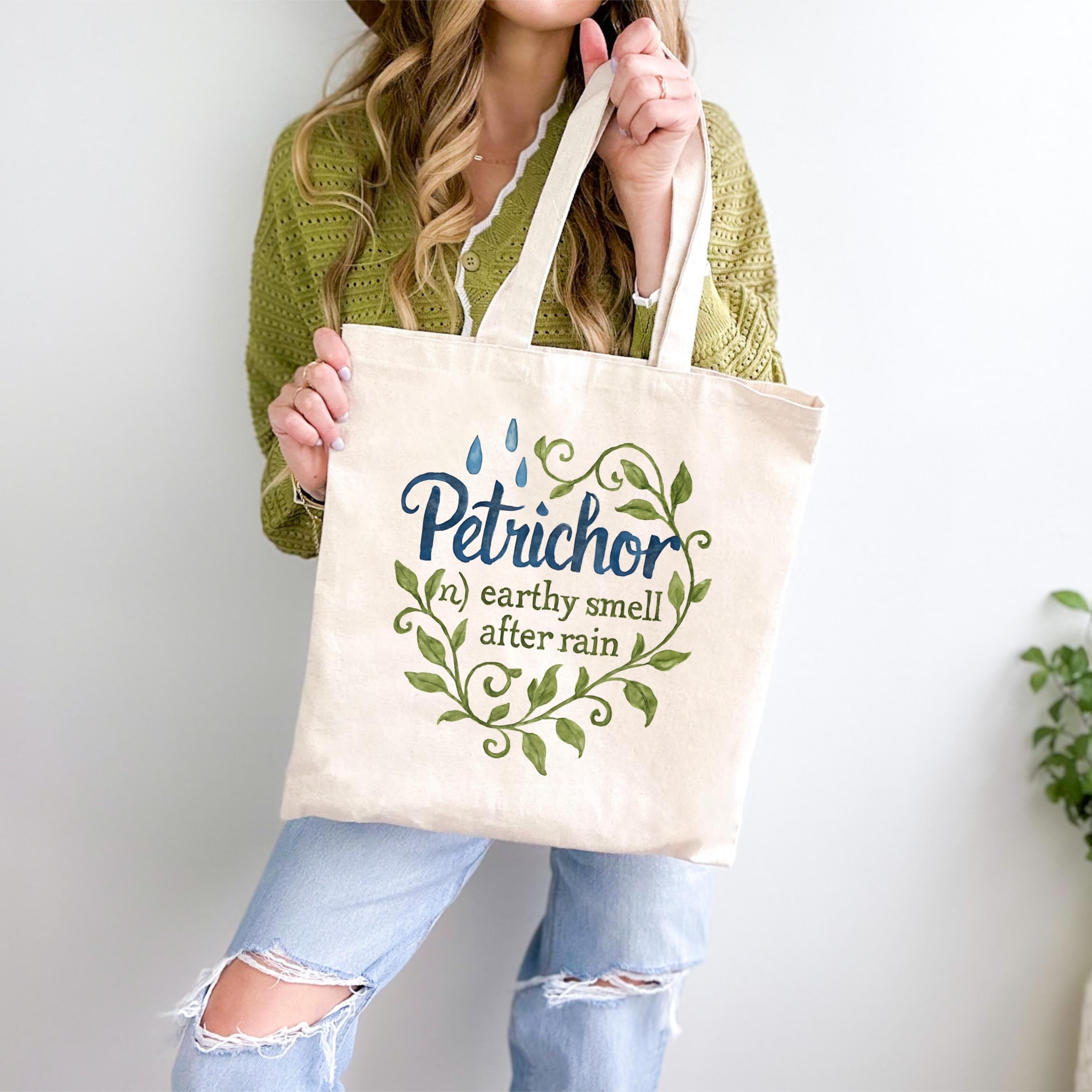 Petrichor Canvas Tote Bag | Earthy Smell After Rain, Nature Lover