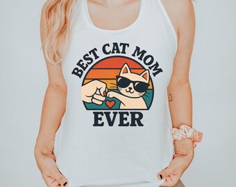 Cat Mom Tank Top Women Cute Cat Lover Tank Gift for Cat Mom Funny Cat Tank Pet Lover Tank Cat Owner Gift Summer Tank