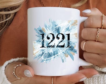 1221 White Mug | Hockey Romance Fandom Coffee Cup | IYKYK Booktok Reader Mug | Rival Hockey Love Story Gift | Coded Fandom Drinkware
