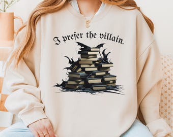 Gothic Buchliebhaber Sweatshirt: Bösewicht Era Crewneck