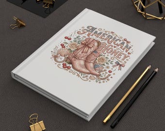 American Honey Journal | Coastal Cowgirl Notebook | Patriotic Hardcover Journal | Girly Americana Writing Journal