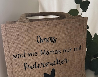 Personalized jute bag – fabric bag with name – gift for mom, girlfriend – personalized shopping bag – sustainable bag
