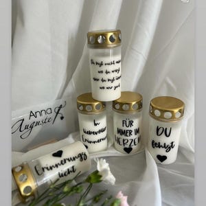 Grave light | Grave candle | personalized