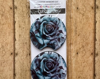 Car Coaster - Gothic Rose - Set of 2