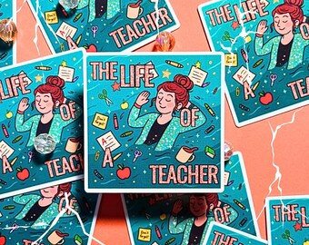 The Life Of A Teacher | Glitter Orange Era | Showgirl Inspired Sticker