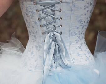 Brocade Victorian Bridal Corset, Victorian Clothing, c. 1880 Alice Clothing, Victorian Costume, Cosplay Costume,Steampunk Corset,Steel Boned