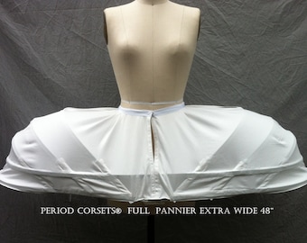 Falda de pannier completa del siglo XVIII, extra ancha, 122 cm de ancho, ropa interior histórica, disfraz rococó de María Antonieta, cosplay.