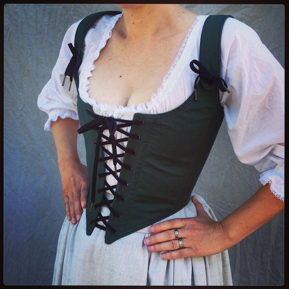 Forest Green Renaissance Festival Corset Bodice, Front and Back Lacing Ren  Faire Costume Wench Witch Bodice Made to Measure or Custom Size -   Canada