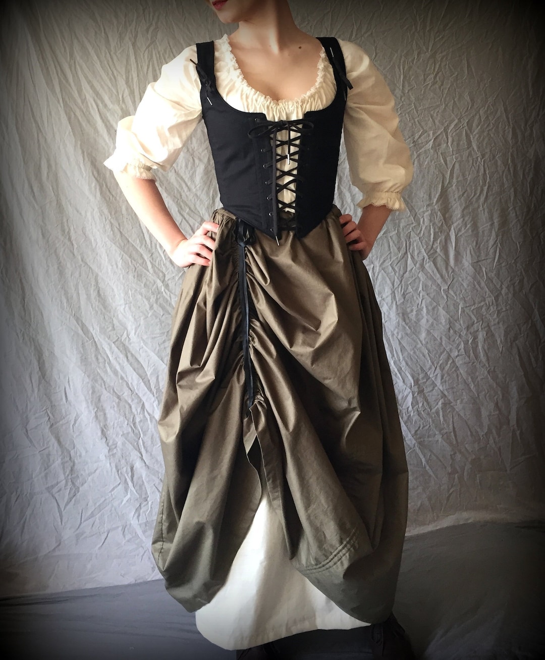 Any Color Hi Low Renaissance Faire Festival Skirt Long Adjustable, All ...