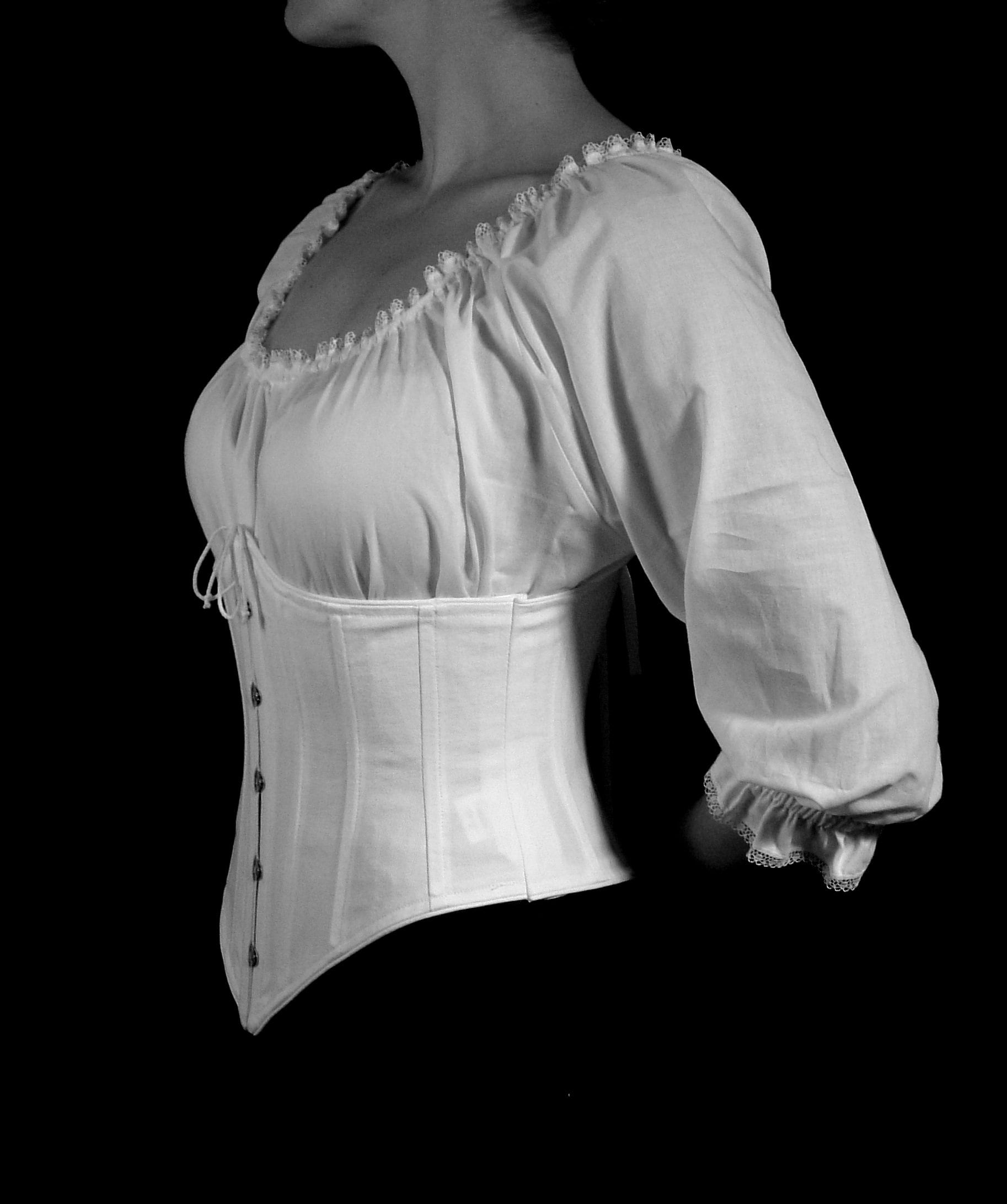 Underbust Waist Cinch Corset Victorian C. 1900 Lilly, Cotton Coutil Waspie  Small Through 2XL, Custom Sized, Plus Size Full Figured Hourglass 