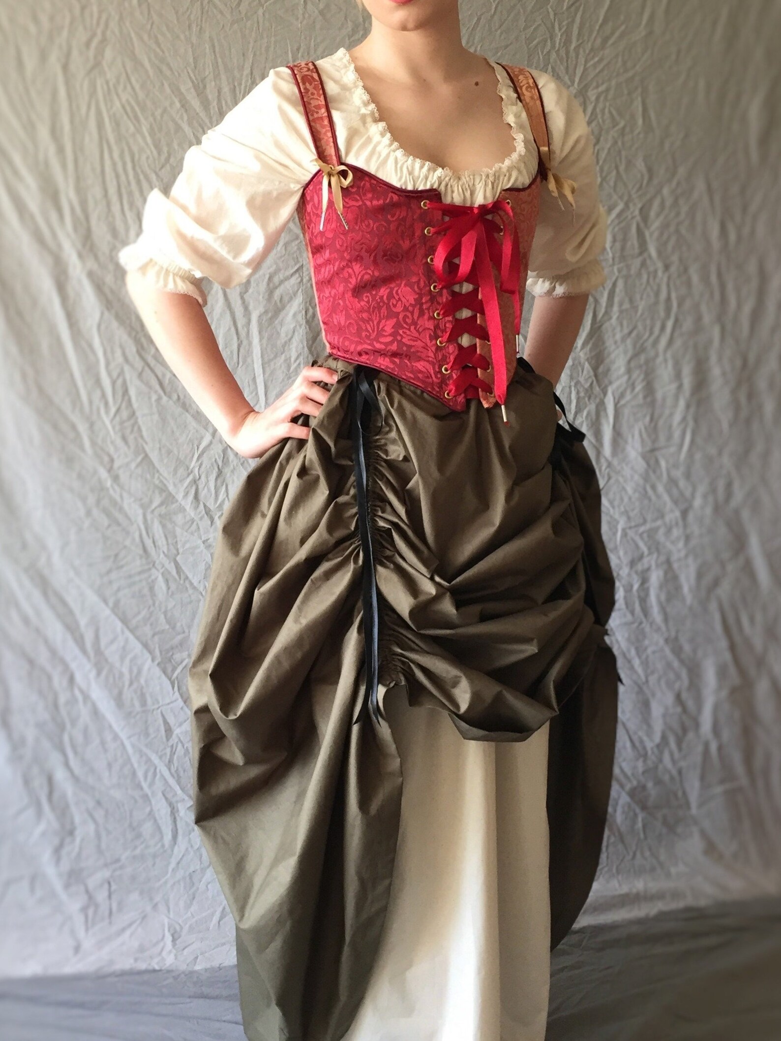 Renaissance Faire Festival Skirt Long Hi Low Adjustable all Etsy
