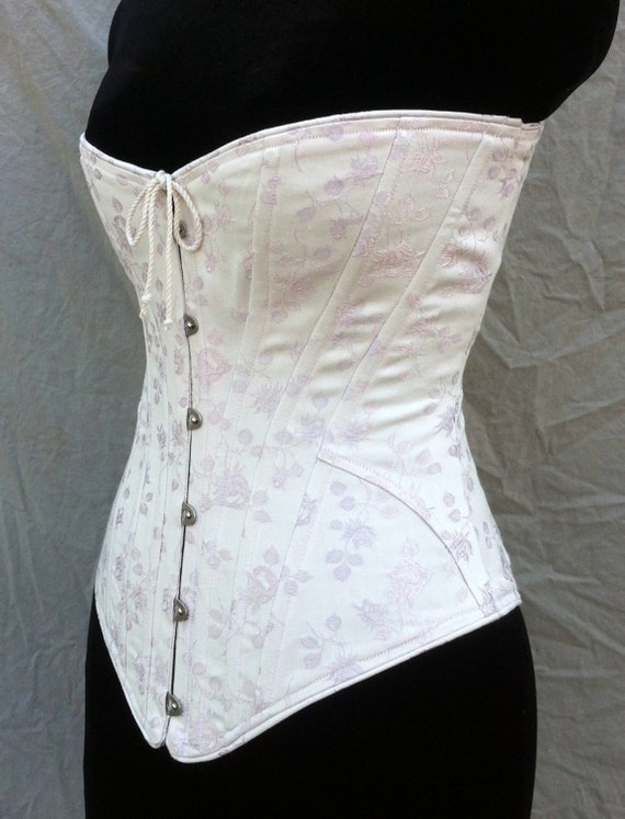 S Bend Edwardian Corset C.1905 Mae With Busk, Front Opening, S Curve  Hourglass Coutil or Brocade, All Sizes Small-plus Custom Measurements 