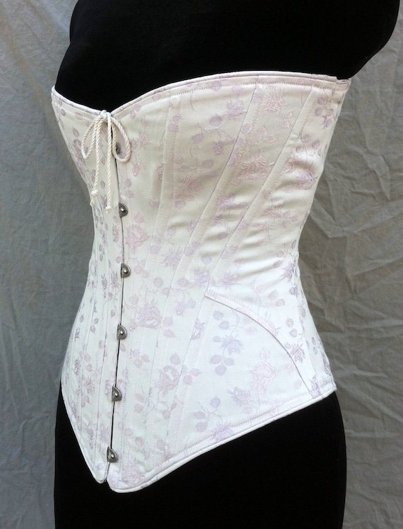 S Bend Edwardian Corset C.1905 Mae With Busk, Front Opening, S