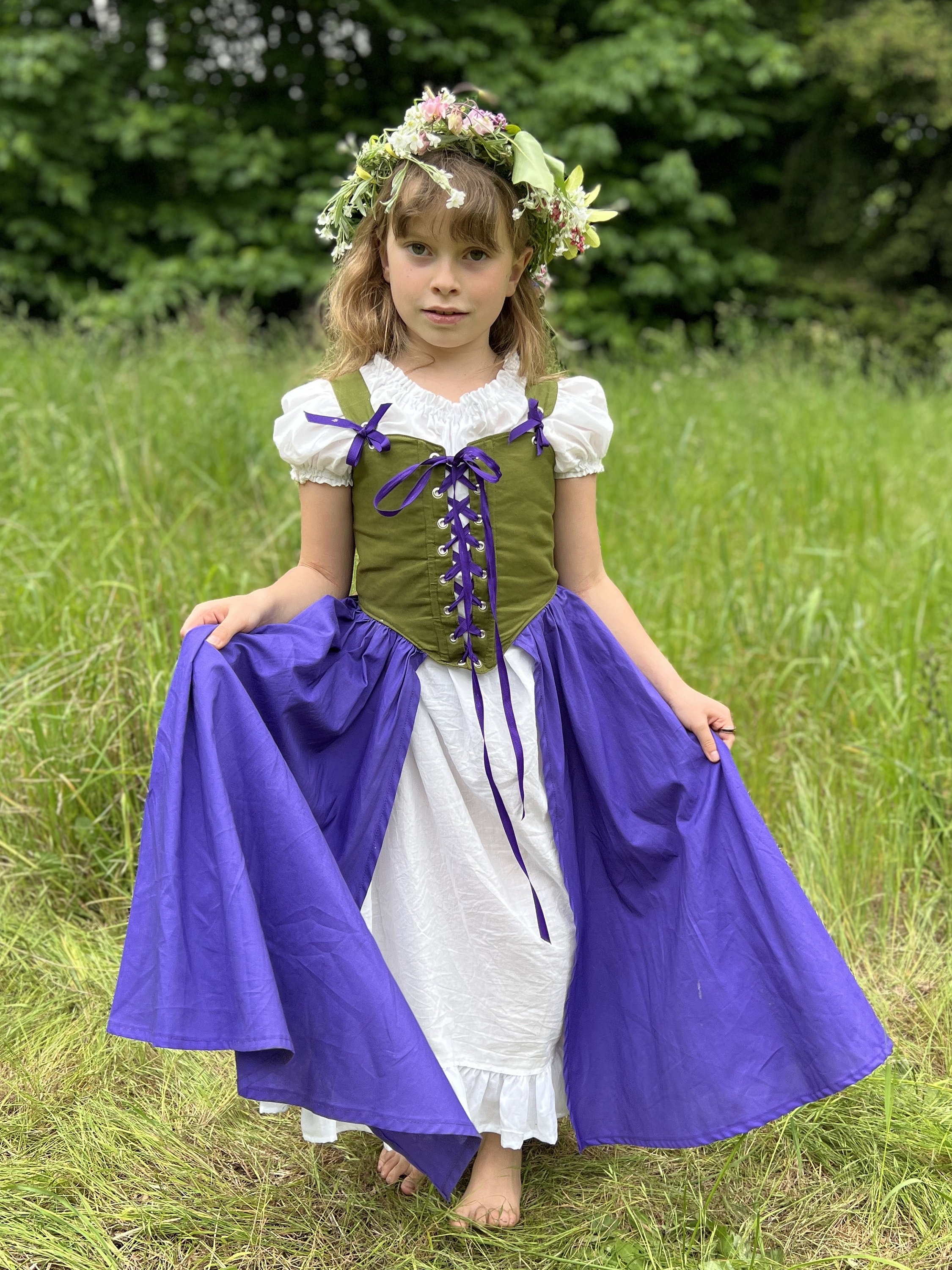 Basic Kids Ren Faire Ensemble Costume Set, Adjustable, Sizes 5-13, Your  Choice of Colors Kona Cotton, Renaissance Faire Festival Ruffled - Etsy
