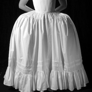 18th century Marie Antoinette Petticoat, white, off white, Custom,all sizes plus to small Historic Undergarment for pannier costume cosplay