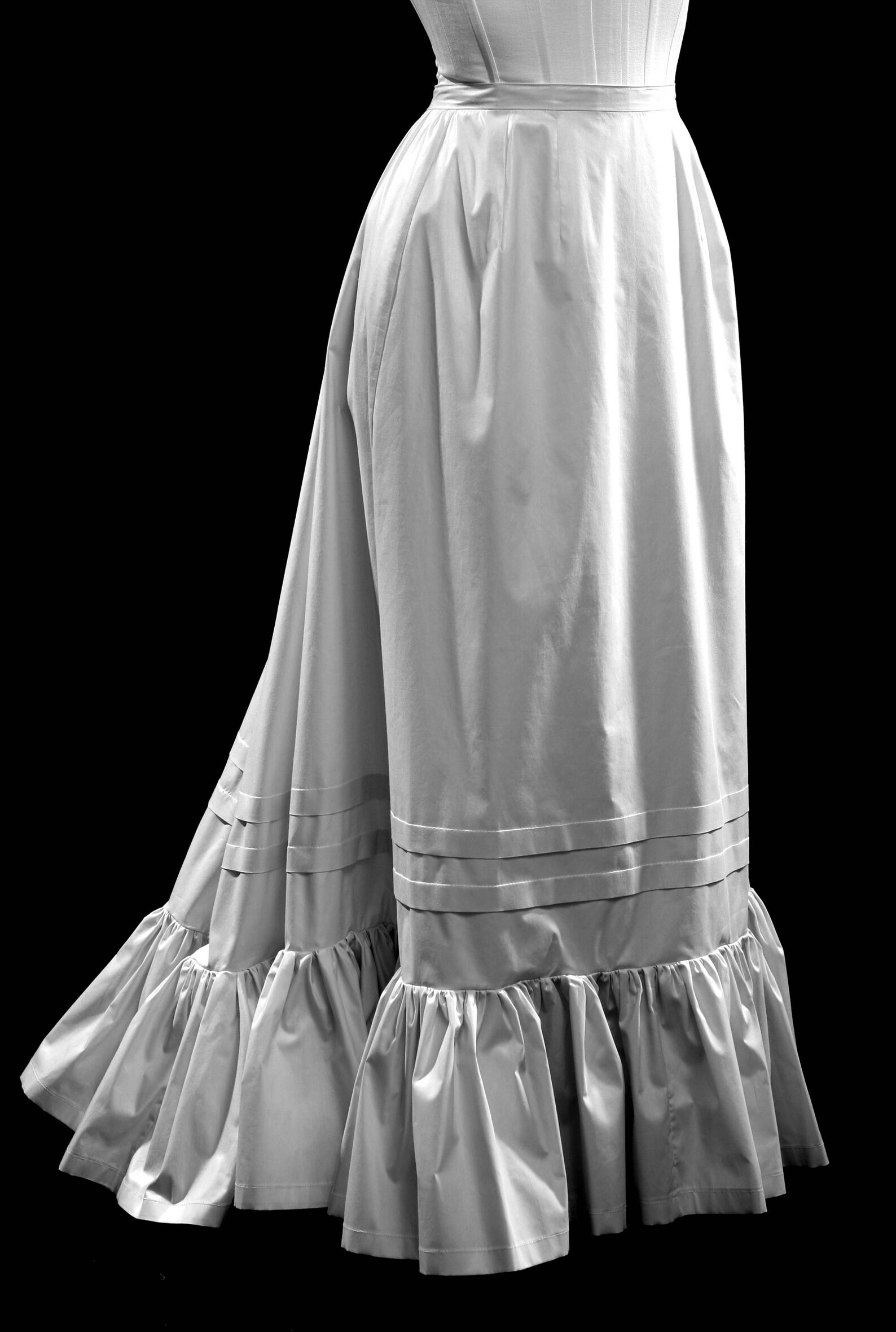 Victorian Skirt Late 19th Century Petticoat in Custom Color Etsy