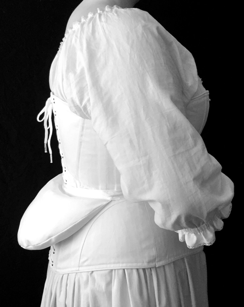 Victorian Bustle Pad 19th c. Historic Underwear, Reenactment Cosplay Historical Costume Undergarment small through 2XL Plus Size or custom image 1