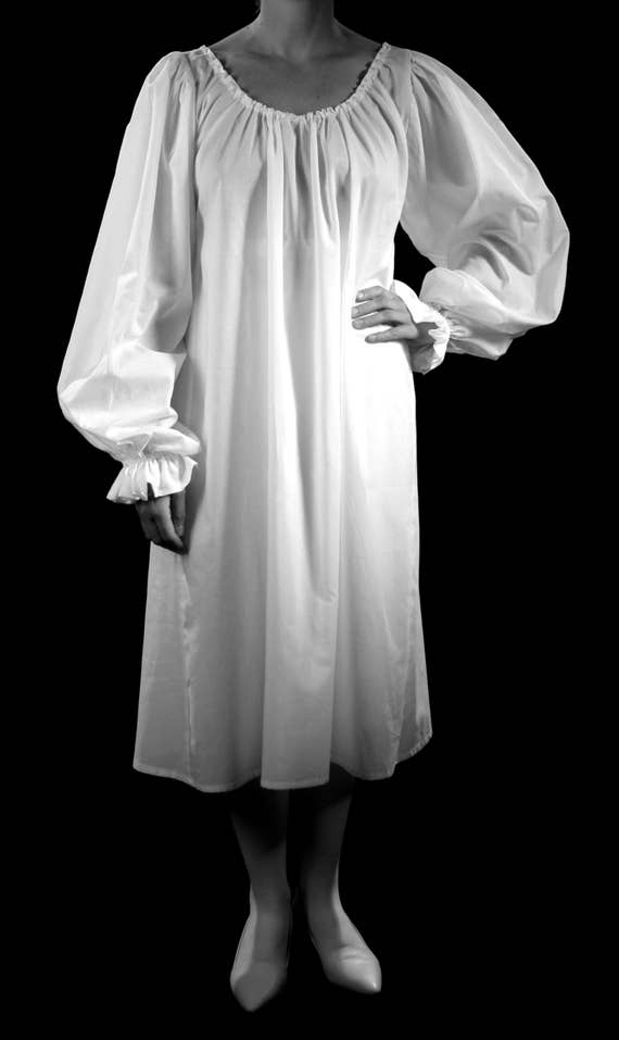 Romantic Long Chemise Cotton Batiste for 16th 17th or 18th