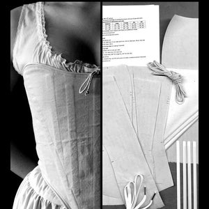 Kit per la realizzazione di corsetti - Bustini del XVIII secolo, Judy - Cotton Coutil, tutte le taglie dalla piccola alla grande, per costumi storici e cosplay