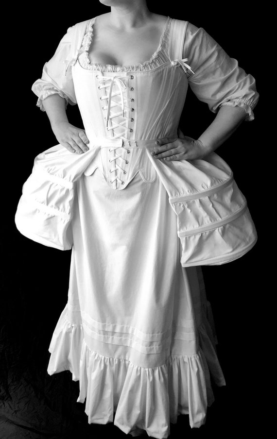Marie Antoinette Rococo Dress Pocket Hoops Panniers Petticoat Corset