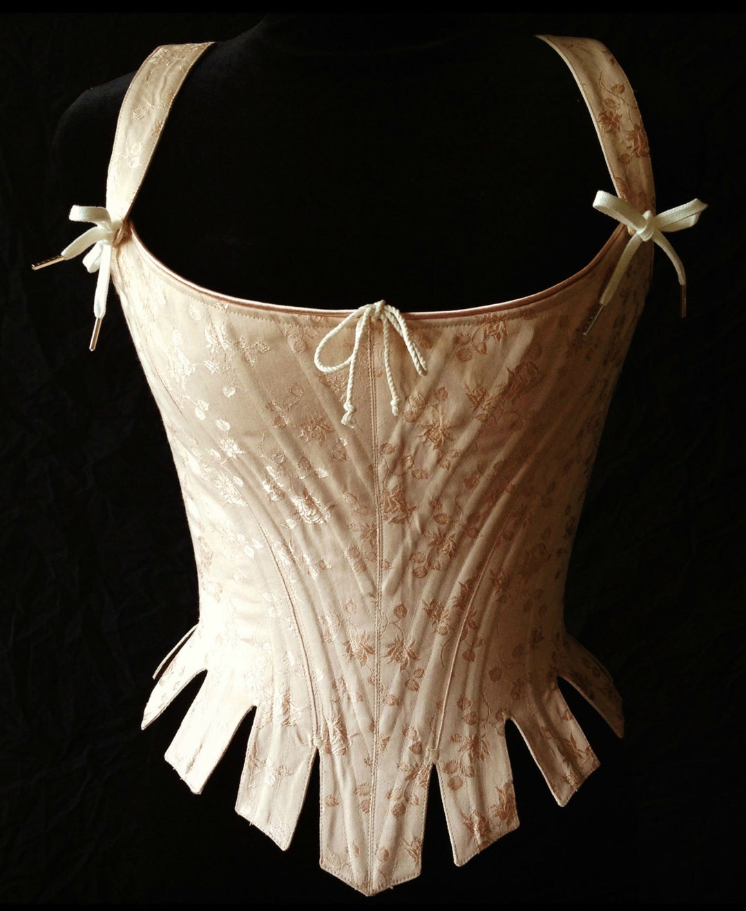 18th Century Stays With Tabs and Straps, C.1725 Louisa Corset in