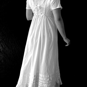 Regency historical silhouette ensemble, Corset, Chemise, Petticoat, 3 piece set, all sizes plus size to small historic underwear image 8