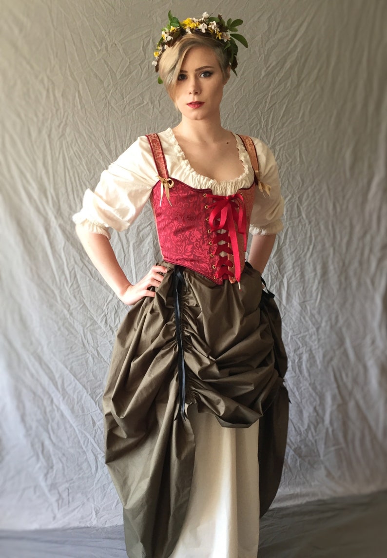 4 color Renaissance Festival Wench Corset Bodice underbust | Etsy