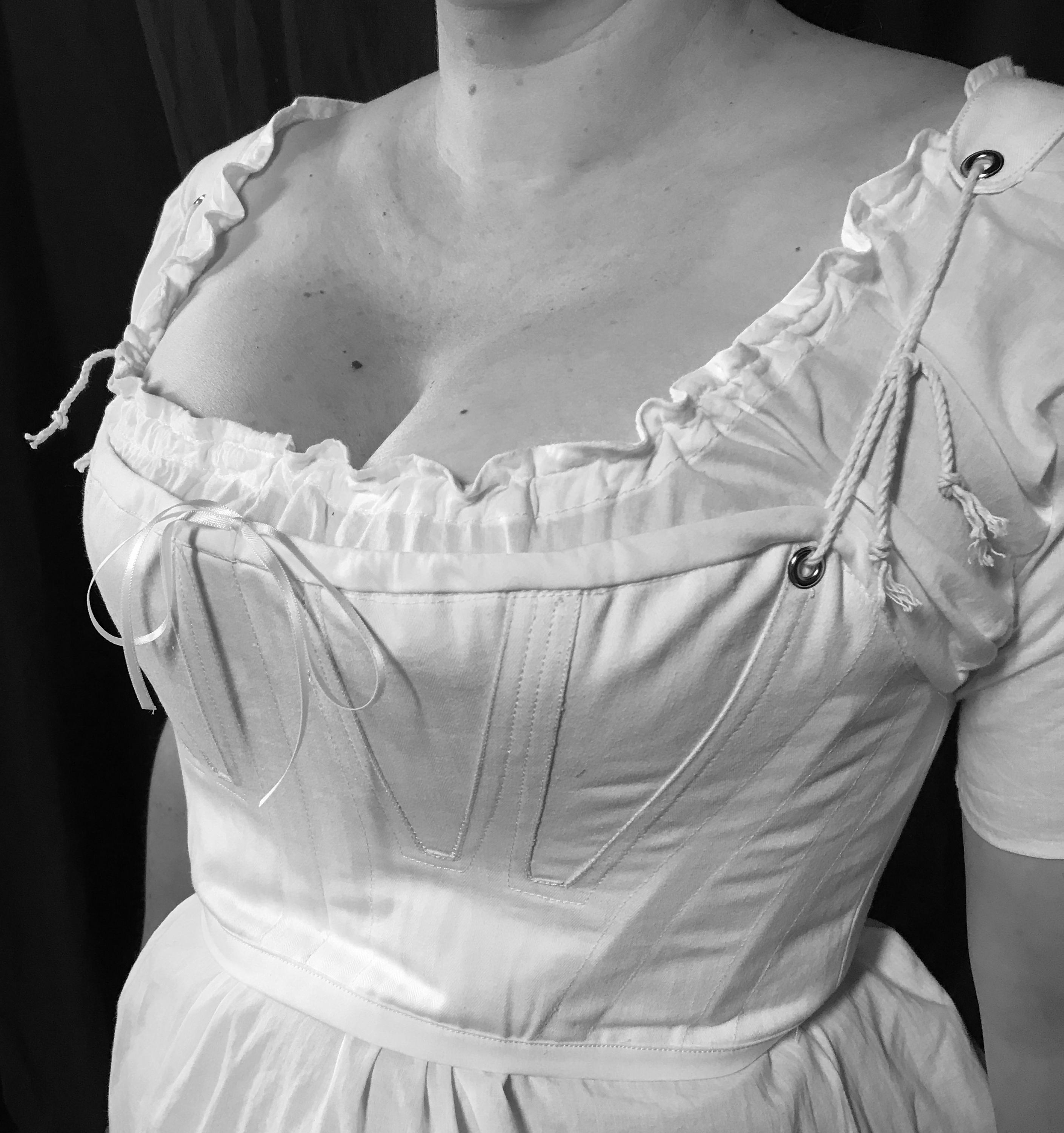 Corset Making Kit- Regency Short Stays, Lizzy - Cotton Coutil, all sizes small to plus size, for historical costumes and cosplay