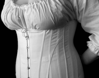 Plus Size Titanic Underbust Corset, c. 1912 Edith, Edwardian Erte, Longline Front Busk Opening Shaper,underbust garters brocade satin coutil