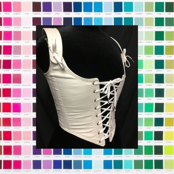 Any Custom Color Ren Faire Corset-choose any color front & back lacing Renaissance Festival Costume Wench Bodice made to measure custom size