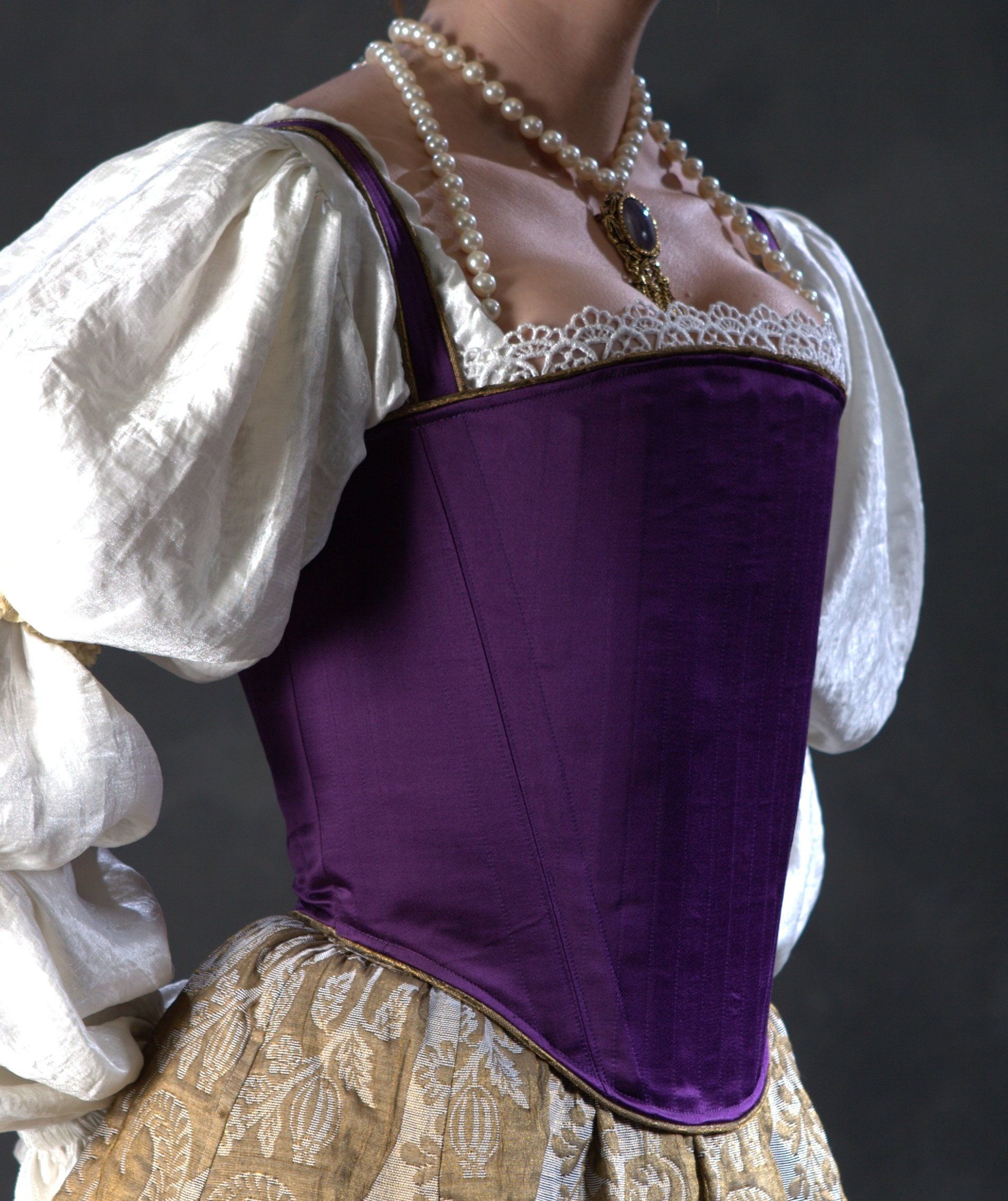 16th c. Tudor Elizabethan Stays corset coutil or custom Etsy