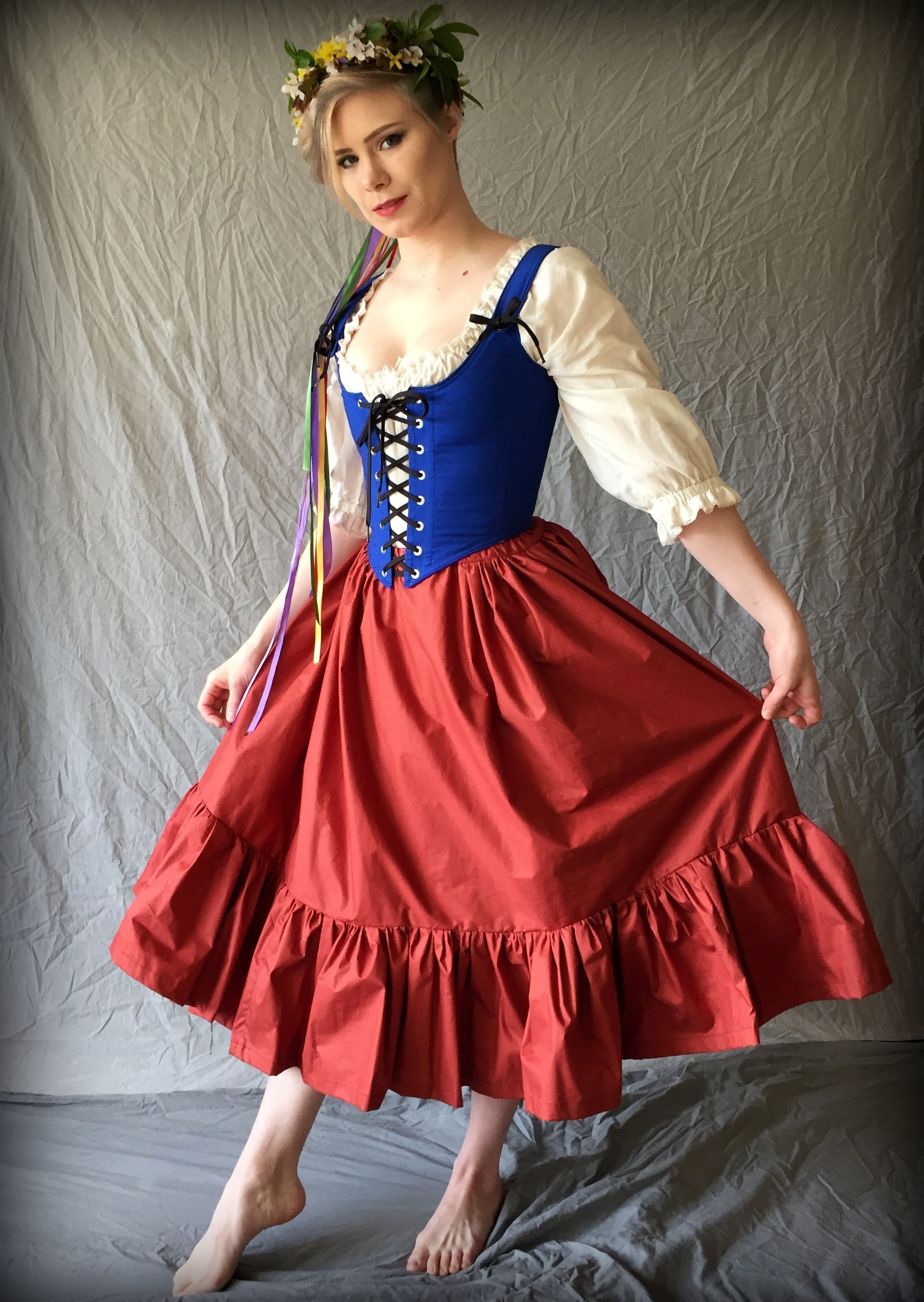 Storybook Princess Corset Bodice Front Lacing Closed Back,ren Faire Costume  Cosplay Halloween Wench Bodice Belle Fairytale Renaissance Fair -   Canada