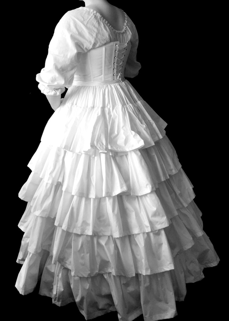 Civil War Era 5 Tiered Ruffled Petticoat Historic Reenactment Etsy